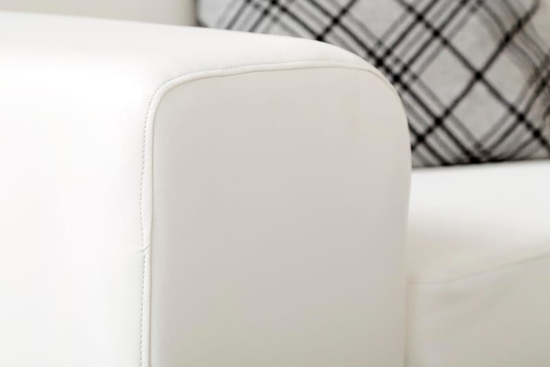 Link Soffgrupp 3-sits + 2-sits Soffa + Fåtölj i Konstläder - Vit - Möbler - Vardagsrum - Soffgrupper