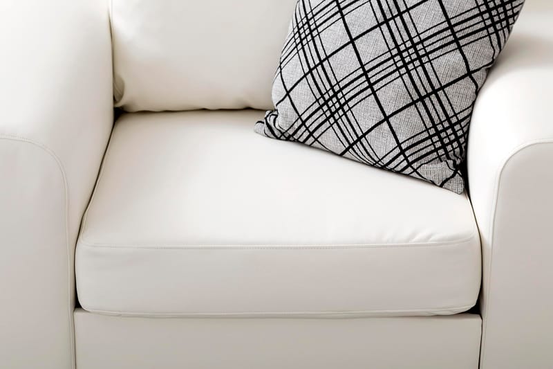 Link Soffgrupp 3-sits + 2-sits Soffa + Fåtölj i Konstläder - Vit - Möbler - Vardagsrum - Soffgrupper