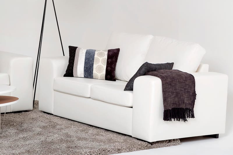 Link Soffgrupp 3-sits + 2-sits Soffa + Fåtölj i Konstläder - Vit - Möbler - Vardagsrum - Soffgrupper