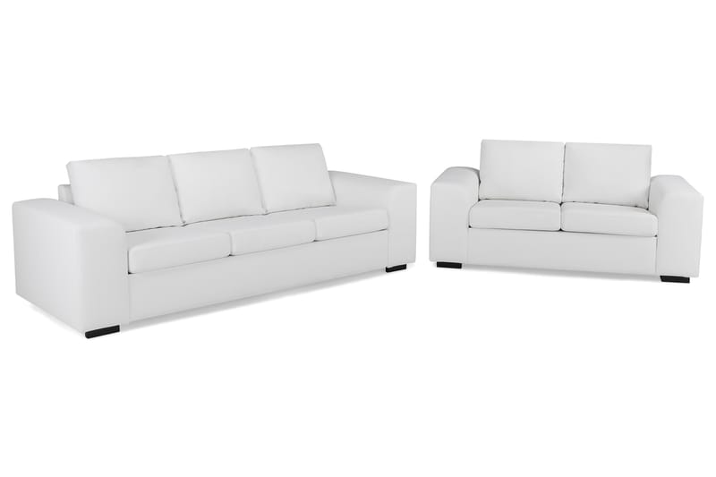 Link Soffgrupp 3-sits + 2-sits Tygsoffa - Vit - Möbler - Vardagsrum - Soffgrupper