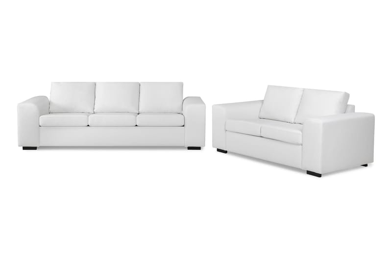 Link Soffgrupp 3-sits + 2-sits Tygsoffa - Vit - Möbler - Vardagsrum - Soffgrupper