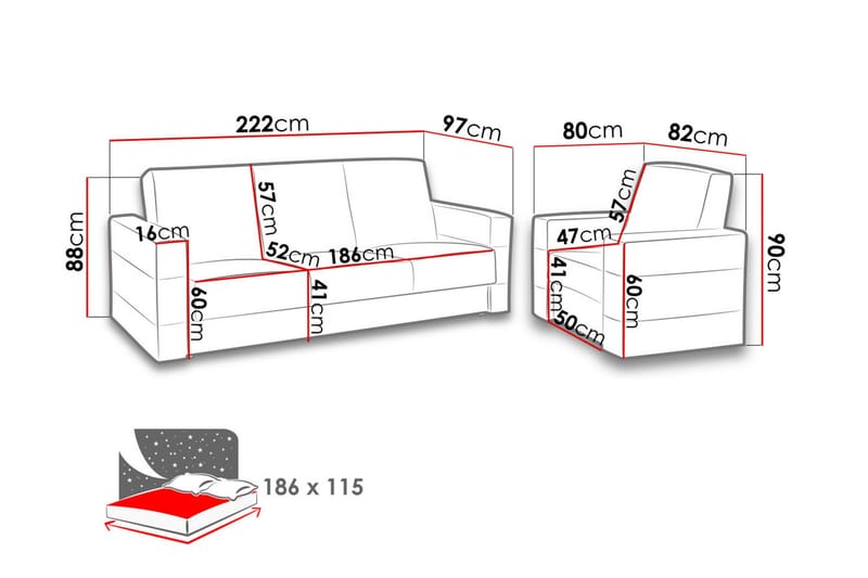 Lux Soffgrupp - Grå - Möbler - Vardagsrum - Soffgrupper