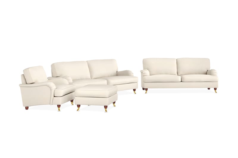 LYNN 3-sits+4-sits+Fåtölj+Fotpall Beige - Möbler - Vardagsrum - Soffgrupper - Howard soffgrupp