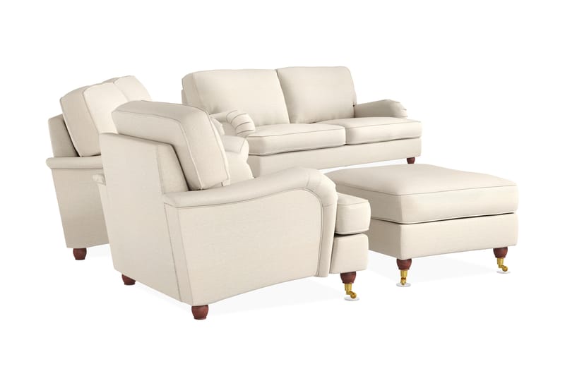 LYNN 3-sits+4-sits+Fåtölj+Fotpall Beige - Möbler - Vardagsrum - Soffgrupper - Howard soffgrupp
