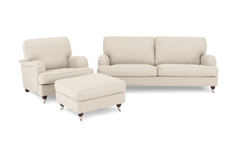 LYNN Soffa 3-sits+Fåtölj Beige - Howard soffgrupp - Soffgrupper