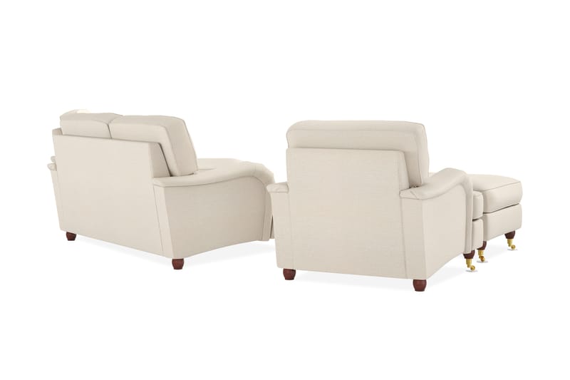 LYNN Soffgrupp 2-sits+Divan+Fåtölj+Fotpall Beige - Möbler - Vardagsrum - Soffgrupper - Howard soffgrupp