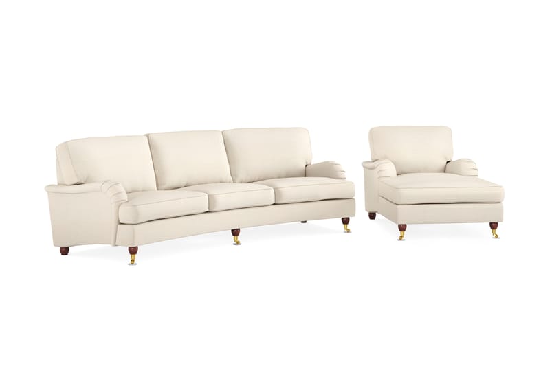 LYNN Soffgrupp Svängd 4-sits+Divanfåtölj Beige - Möbler - Vardagsrum - Soffgrupper - Howard soffgrupp