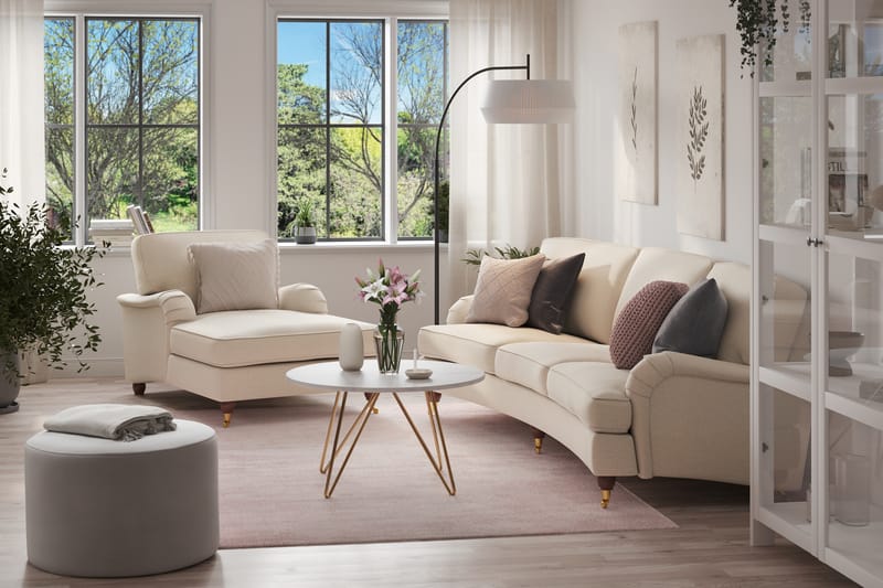 LYNN Soffgrupp Svängd 4-sits+Divanfåtölj Beige - Möbler - Vardagsrum - Soffgrupper - Howard soffgrupp
