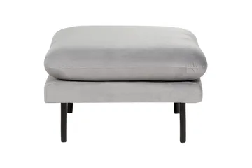 Soffgrupp med fotpall Vinterbro Grå/svart, Sammet - Grå/svart, Sammet - Möbler - Vardagsrum - Soffgrupper