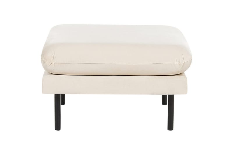 Soffgrupp med fotpall Vinterbro Ljusbeige/svart, Sammet - Ljusbeige/svart, Sammet - Möbler - Vardagsrum - Soffgrupper