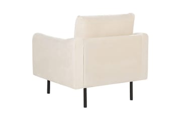 Soffgrupp med fotpall Vinterbro Ljusbeige/svart, Sammet - Ljusbeige/svart, Sammet - Möbler - Vardagsrum - Soffgrupper