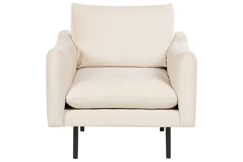 Soffgrupp med fotpall Vinterbro Ljusbeige/svart, Sammet - Ljusbeige/svart, Sammet - Möbler - Vardagsrum - Soffgrupper