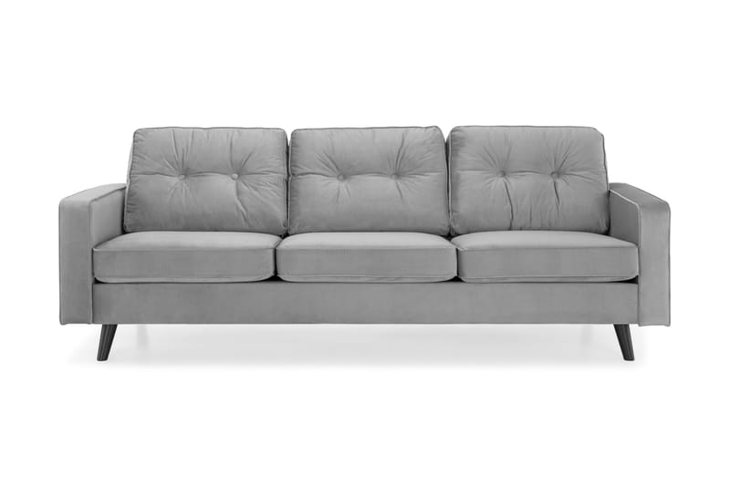 Monroe Soffgrupp 4-sits + 3-sits Sammetssoffa - Ljusgrå - Möbler - Vardagsrum - Soffgrupper - Howard soffgrupp