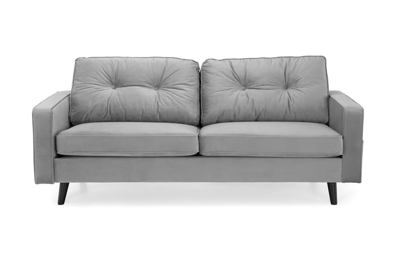 Monroe Soffgrupp 4-sits + 3-sits Sammetssoffa - Ljusgrå - Möbler - Vardagsrum - Soffgrupper - Howard soffgrupp