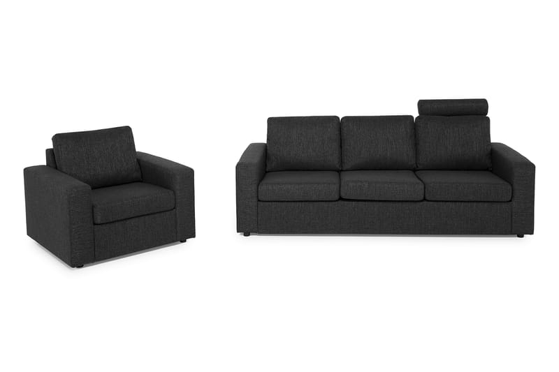 NEW YORK Soffgrupp 3-sits+Fåtölj Antracit - Möbler - Vardagsrum - Soffgrupper