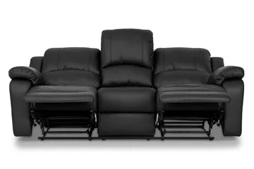 Norbo Soffgrupp 3-sits+2-sits+Fåtölj Konstläder - Svart - Möbler - Vardagsrum - Soffgrupper