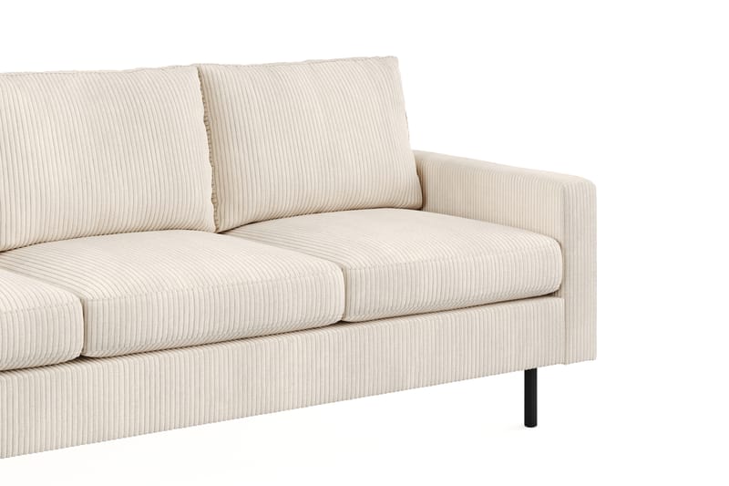 Peppe Soffgrupp 3-sits Soffa + Fåtölj + Fotpall i Manchester - Beige - Möbler - Vardagsrum - Soffgrupper