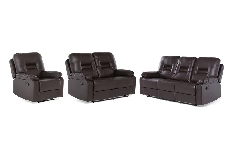 Rovik Soffgrupp 2-Sits+3-Sits+Fåtölj - Brun - Möbler - Vardagsrum - Soffgrupper