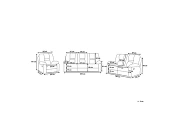 Rovik Soffgrupp 2-Sits+3-Sits+Fåtölj - Svart - Möbler - Vardagsrum - Soffor - Reclinersoffor & Biosoffor