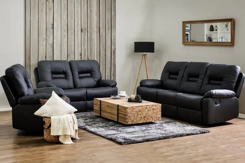 Rovik Soffgrupp 2-Sits+3-Sits+Fåtölj - Svart - Möbler - Vardagsrum - Soffor - Reclinersoffor & Biosoffor