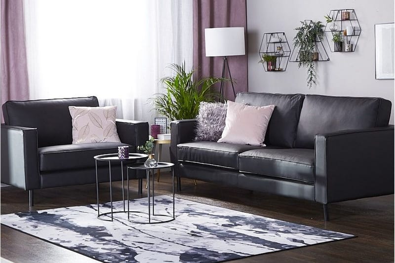Savalen Soffgrupp 3-Sits+Fåtölj, Svart