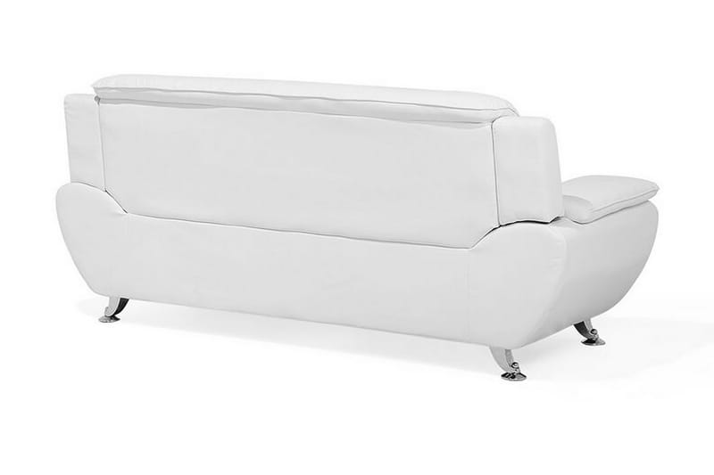 Soffgrupp 2-sits + 3-sits + fåtölj LEIRA - Vit - Möbler - Vardagsrum - Soffgrupper - Soffgrupp 3 2 1