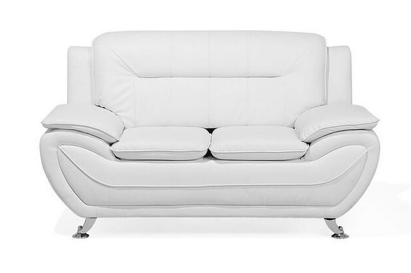 Soffgrupp 2-sits + 3-sits + fåtölj LEIRA - Vit - Möbler - Vardagsrum - Soffgrupper - Soffgrupp 3 2 1