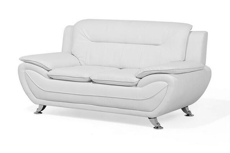 Soffgrupp 2-sits + 3-sits + fåtölj LEIRA - Vit - Möbler - Vardagsrum - Soffgrupper - Soffgrupp 3 2 1