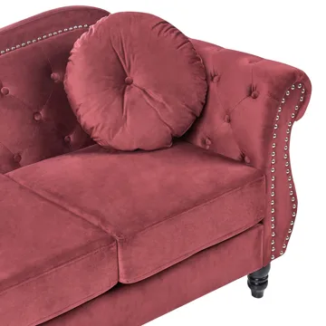 Soffgrupp Skien - Mörkröd - Möbler - Vardagsrum - Soffgrupper - Chesterfield soffgrupp