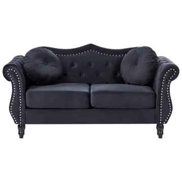 Soffgrupp Skien - Svart - Möbler - Vardagsrum - Soffgrupper - Chesterfield soffgrupp