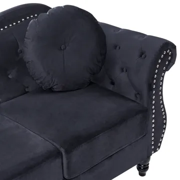 Soffgrupp Skien - Svart - Möbler - Vardagsrum - Soffgrupper - Chesterfield soffgrupp