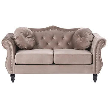 Soffgrupp Skien - Taupe - Möbler - Vardagsrum - Soffgrupper - Chesterfield soffgrupp