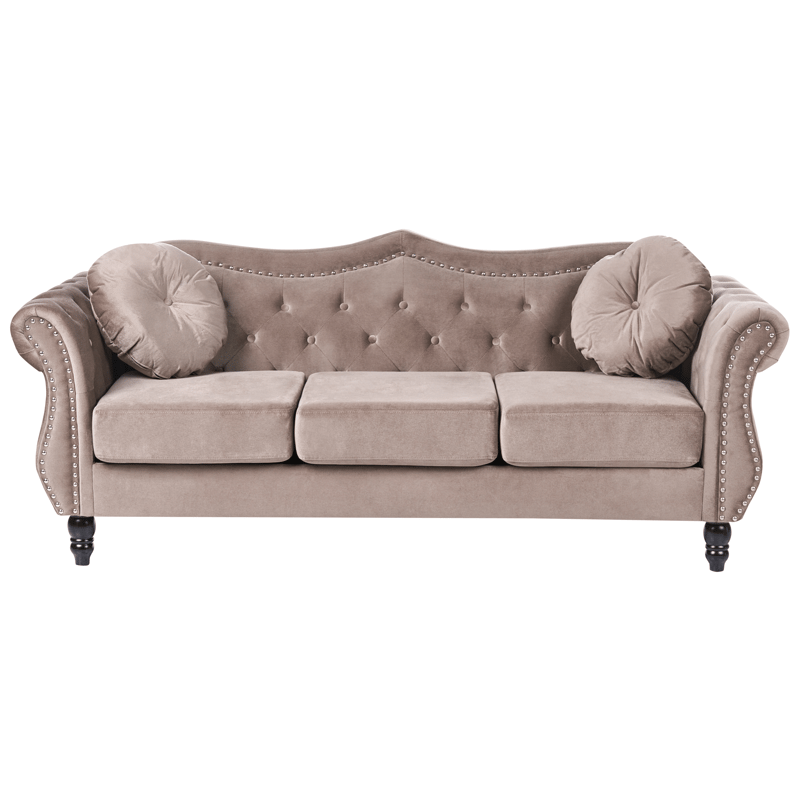 Soffgrupp Skien - Taupe - Möbler - Vardagsrum - Soffgrupper - Chesterfield soffgrupp