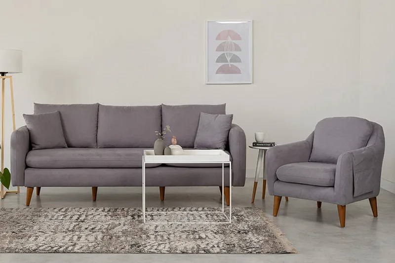 Sofiko Soffgrupp - Grå - Möbler - Vardagsrum - Soffgrupper