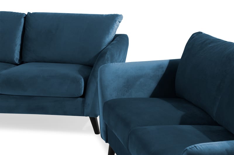 Trend Soffgrupp 3-sits + 2-sits Sammetssoffa - Blå - Möbler - Vardagsrum - Soffgrupper
