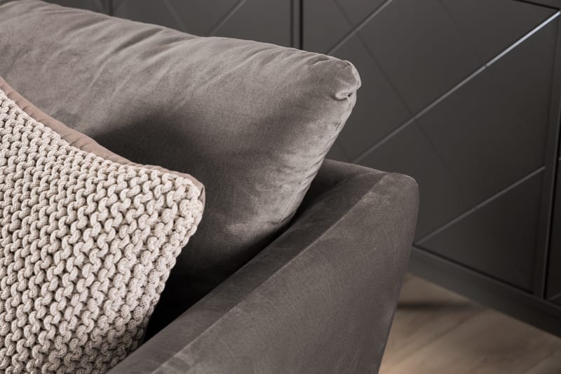 Trend Soffgrupp 3-sits + 2-sits Sammetssoffa - Brun - Möbler - Vardagsrum - Soffgrupper