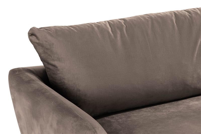Trend Soffgrupp 3-sits + 2-sits Soffa + Fåtölj + Fotpall i Sammet - Brun - Möbler - Vardagsrum - Soffgrupper
