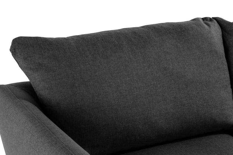 Trend Soffgrupp 3-sits + 2-sits Soffa + Fåtölj + Fotpall i Tyg - Svart - Möbler - Vardagsrum - Soffgrupper