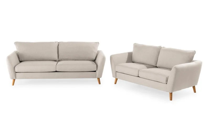 Trend Soffgrupp 3-sits + 2-sits Tygsoffa, Beige