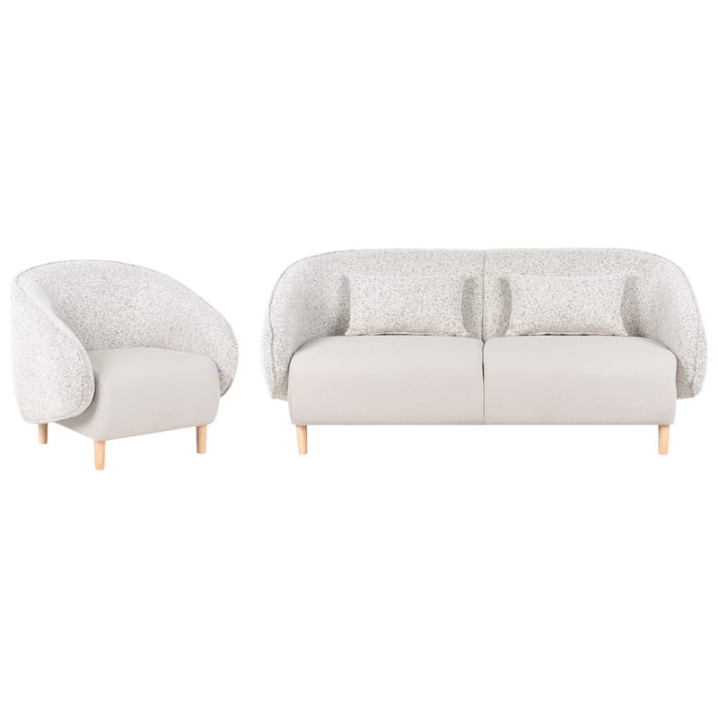 Soffgrupp Umea - Beige, ljust trä - Möbler - Vardagsrum - Soffor - 4-sits soffor