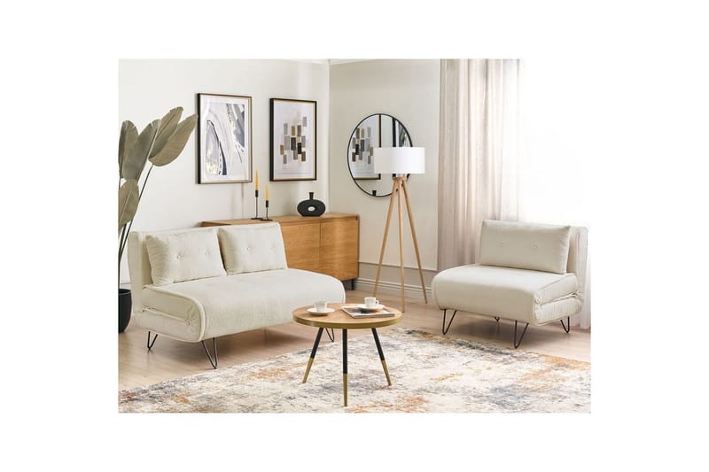 Soffgrupp Vestfold Beige/svart, Bouclé - Beige/svart, Bouclé - Möbler - Vardagsrum - Soffgrupper