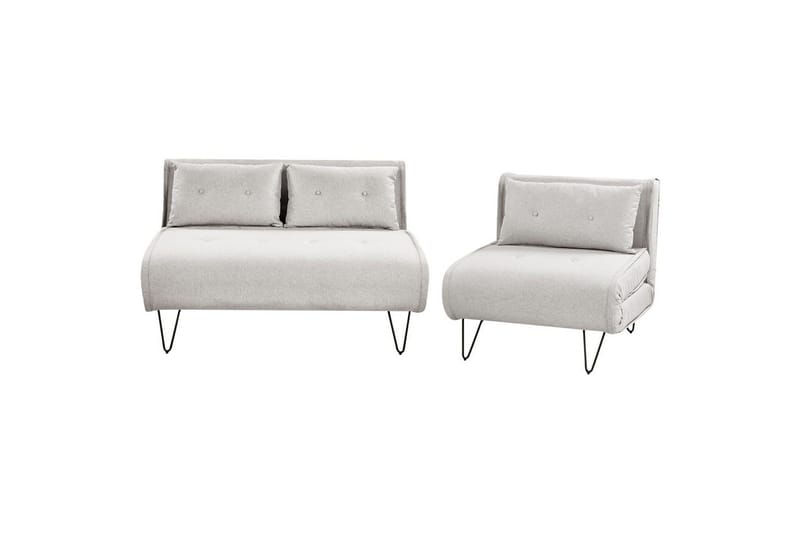 Soffgrupp Vestfold Grå/svart, Polyester - Grå/svart, Polyester - Möbler - Vardagsrum - Soffgrupper