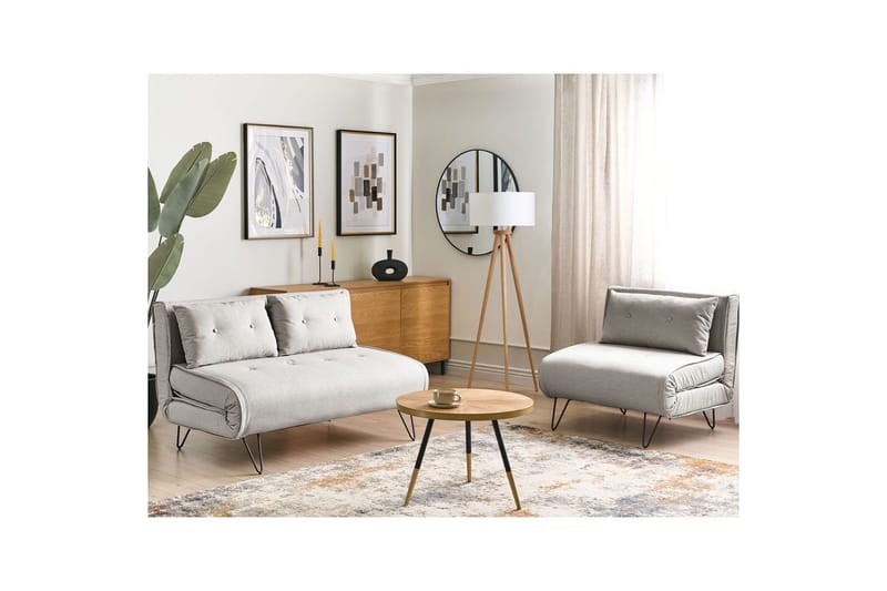 Soffgrupp Vestfold Grå/svart, Polyester - Grå/svart, Polyester - Möbler - Vardagsrum - Soffgrupper