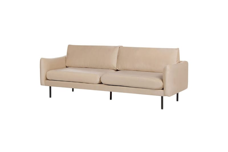 Soffgrupp Vinterbro Beige/svart, Sammet - Beige - Möbler - Vardagsrum - Soffgrupper