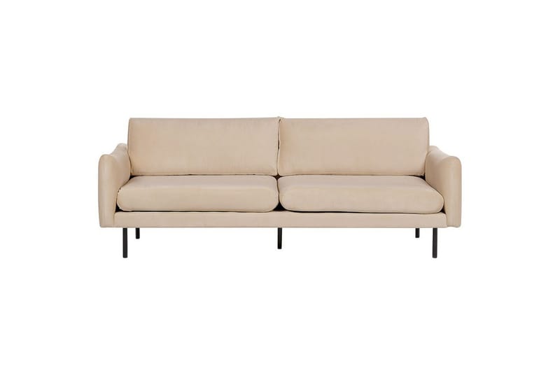 Soffgrupp Vinterbro Beige/svart, Sammet - Beige - Möbler - Vardagsrum - Soffgrupper