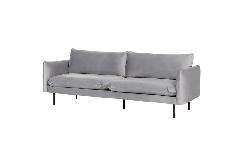 Soffgrupp Vinterbro Grå/svart, Sammet - Grå/svart, Sammet - Möbler - Vardagsrum - Soffgrupper