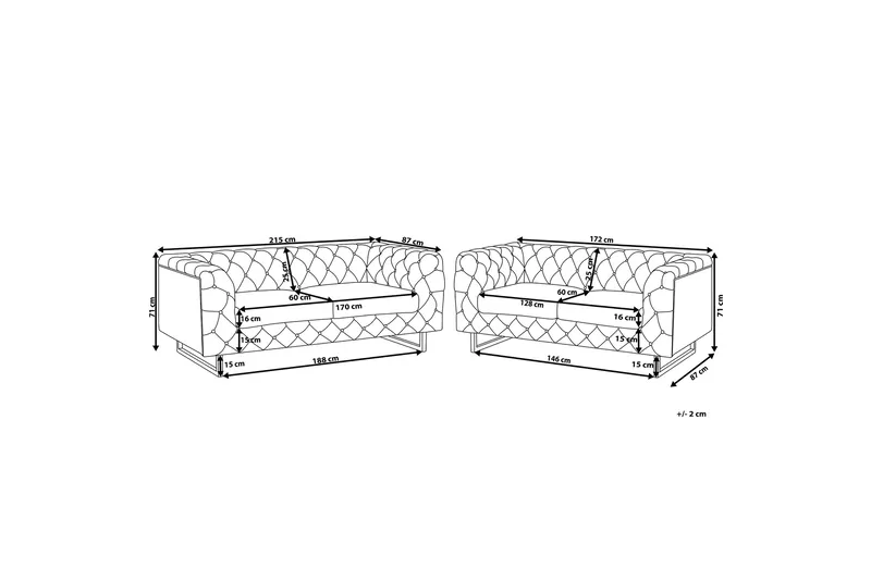 Vissland Soffgrupp 2-Sits+3-Sits - Beige - Möbler - Vardagsrum - Soffgrupper