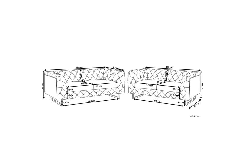 VISSLAND Soffgrupp 2-sits+3-sits - Soffgrupper