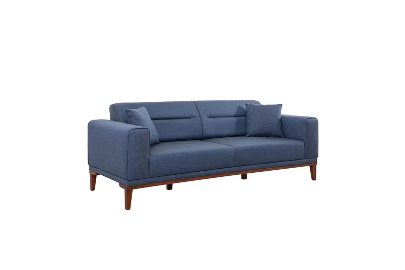 Wyong Soffgrupp 3-sits Soffa + Fåtölj - Mörkblå - Möbler - Vardagsrum - Soffgrupper