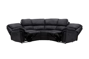 Saranda 5-sits L-formad Hörnsoffa med Recliner i Konstläder - Svart - Möbler - Vardagsrum - Soffor - Reclinersoffor & Biosoffor